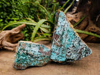 Natural Drusy Chrysocolla Dolomite With Crystalline Malachite Specimens x 3 From Likasi, Congo