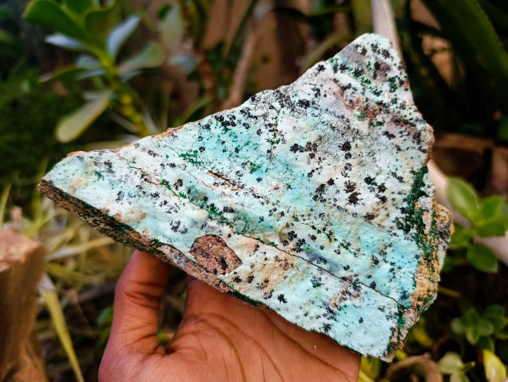 Natural Drusy Chrysocolla Dolomite With Crystalline Malachite Specimens x 3 From Likasi, Congo