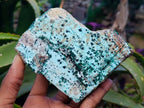 Natural Drusy Chrysocolla Dolomite With Crystalline Malachite Specimens x 3 From Likasi, Congo