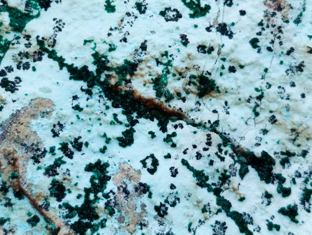 Natural Drusy Chrysocolla Dolomite With Crystalline Malachite Specimens x 3 From Likasi, Congo