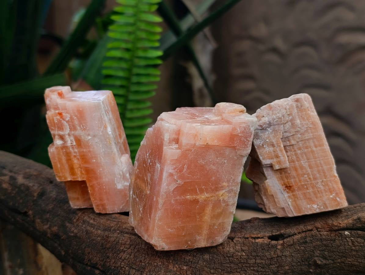 Natural Sunset Orange Calcite Specimens x 12 From Spitzkop, Namibia