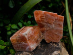 Natural Sunset Orange Calcite Specimens x 12 From Spitzkop, Namibia