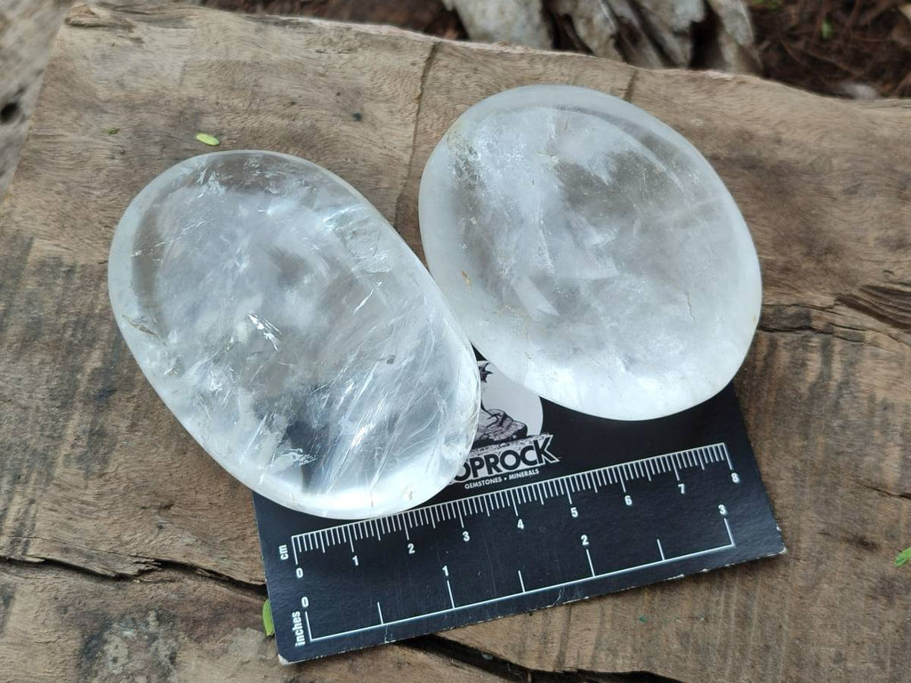 Polished Clear Quartz Palm Stones x 6 From Ambatondrazaka, Madagascar