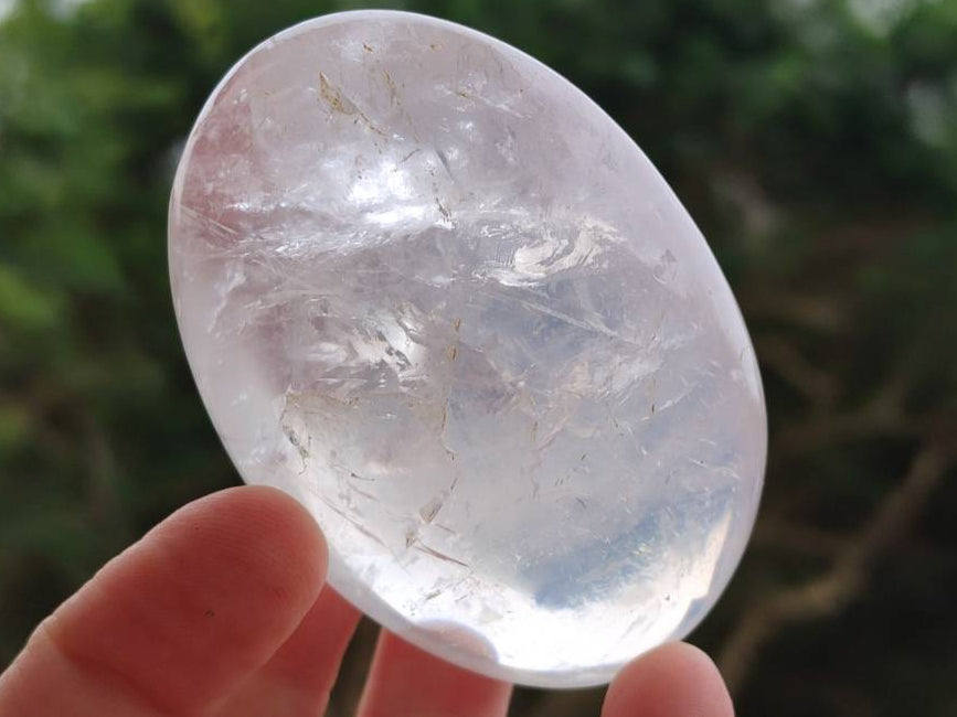 Polished Clear Quartz Palm Stones x 6 From Ambatondrazaka, Madagascar
