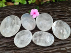 Polished Clear Quartz Palm Stones x 6 From Ambatondrazaka, Madagascar