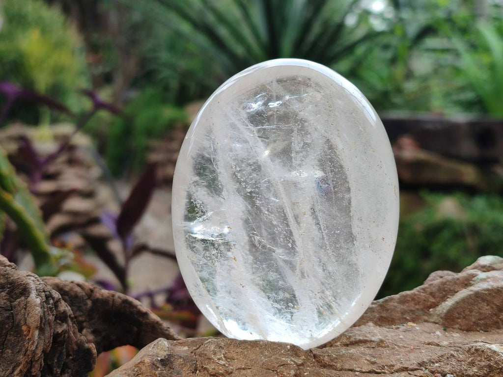 Polished Clear Quartz Palm Stones x 6 From Ambatondrazaka, Madagascar