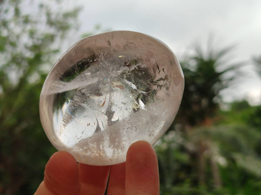 Polished Clear Quartz Palm Stones x 6 From Ambatondrazaka, Madagascar