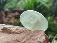 Polished Green Fluorescent Fluorite Galets x 12 From Madagascar