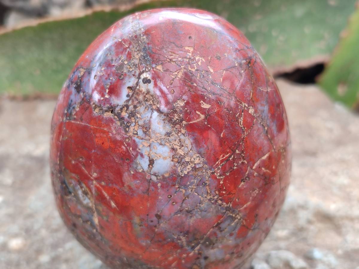 Polished Red Jasper Standing Free Form x 2 From Madagascar