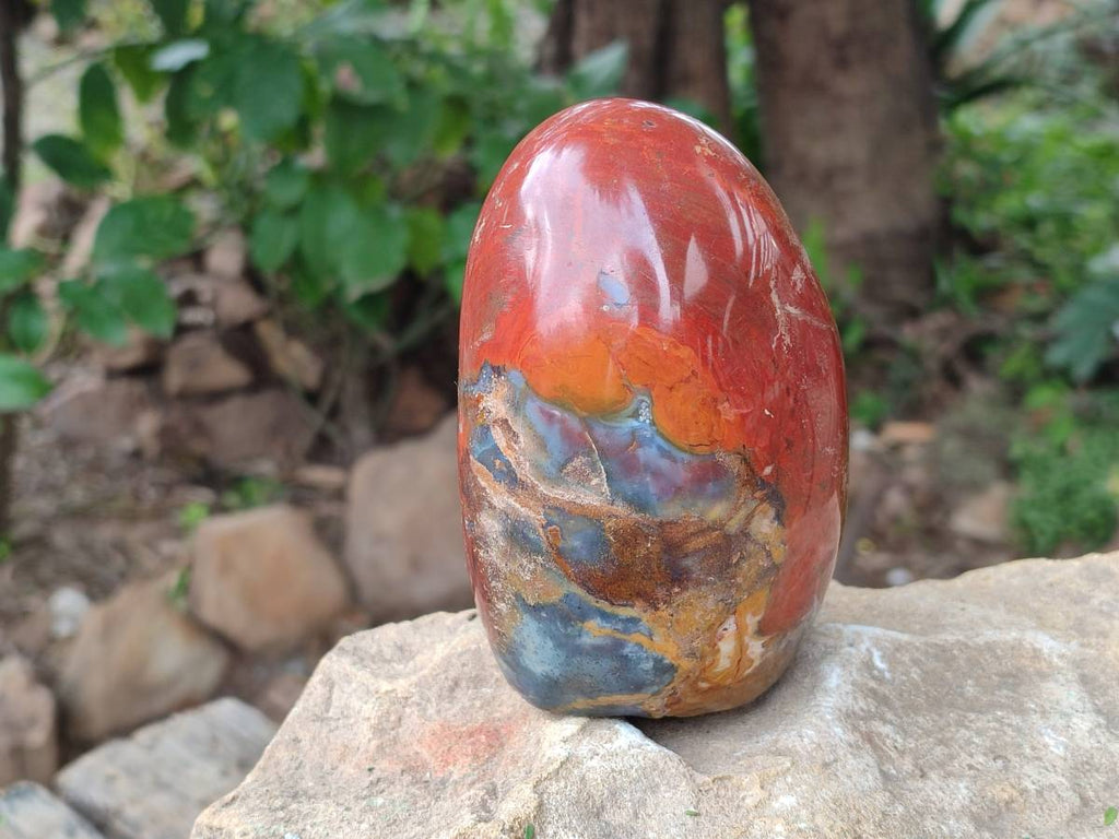 Polished Red Jasper Standing Free Form x 2 From Madagascar