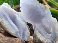 Natural Blue Lace Agate Geode Specimens x 23 From Nsanje, Malawi