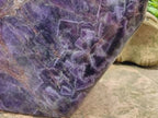 Polished XXL Deep Purple Chevron Amethyst Standing Free Form x 1 From Madagascar