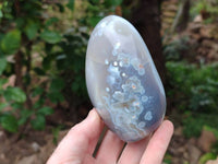 Polished Banded Agate Standing Free Forms x 3 From Madagascar