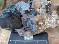 Natural Schorl Black Tourmaline With Smokey Quartz Specimens x 2 From Erongo, Namibia