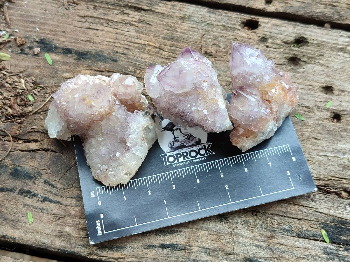Natural Sunburst Amethyst Spirit Crystals x 20 From Boekenhouthoek, South Africa