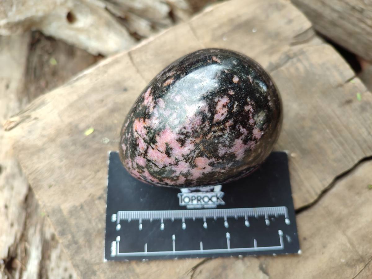 Polished Rhodonite Eggs x 6 From Ambindavato, Madagascar