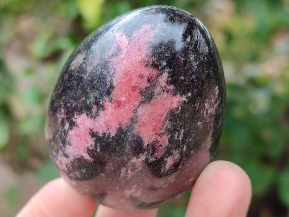 Polished Rhodonite Eggs x 6 From Ambindavato, Madagascar