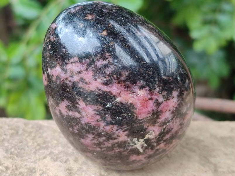 Polished Rhodonite Eggs x 6 From Ambindavato, Madagascar