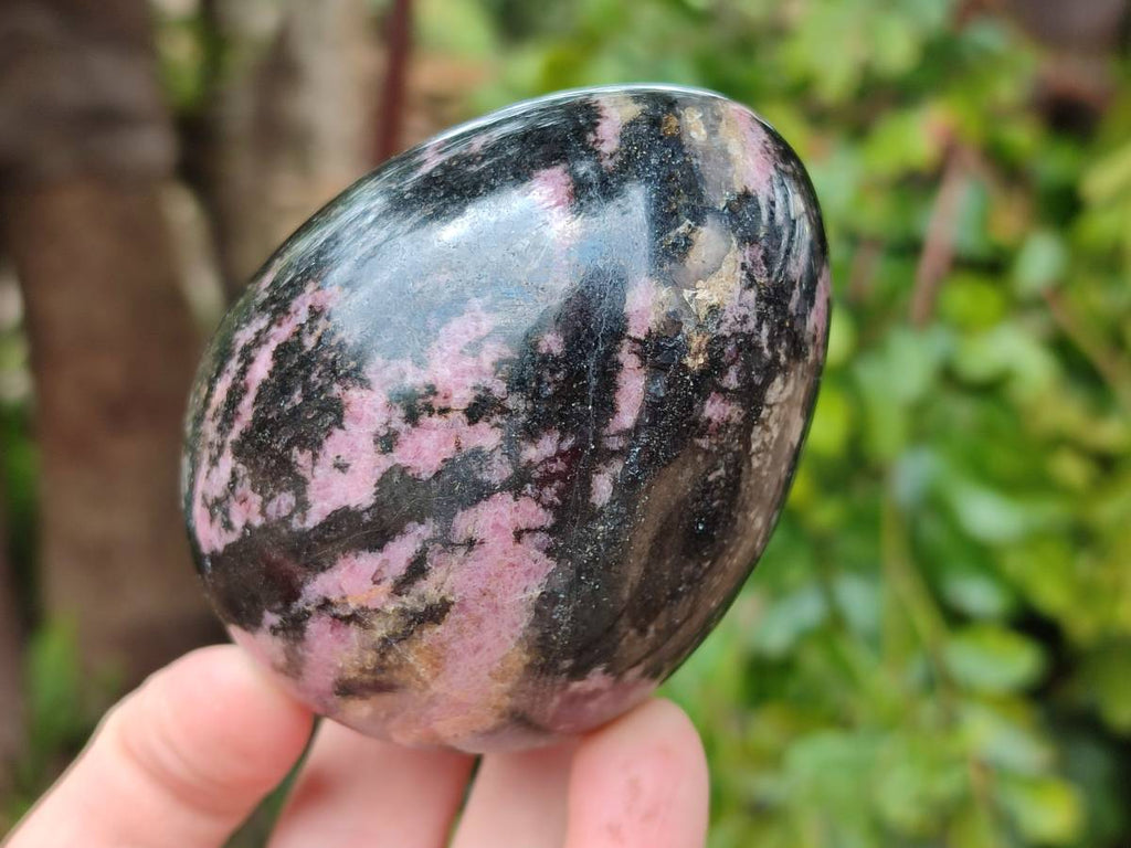 Polished Rhodonite Eggs x 6 From Ambindavato, Madagascar
