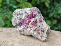 Natural Salrose Cobaltion Dolomite With Malachite Specimens x 6 From Kakanda, Congo