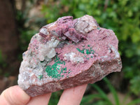 Natural Salrose Cobaltion Dolomite With Malachite Specimens x 6 From Kakanda, Congo