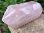 Polished Double Terminated Rose Quartz Crystals x 6 From Madagascar - Toprock Gemstones and Minerals 
