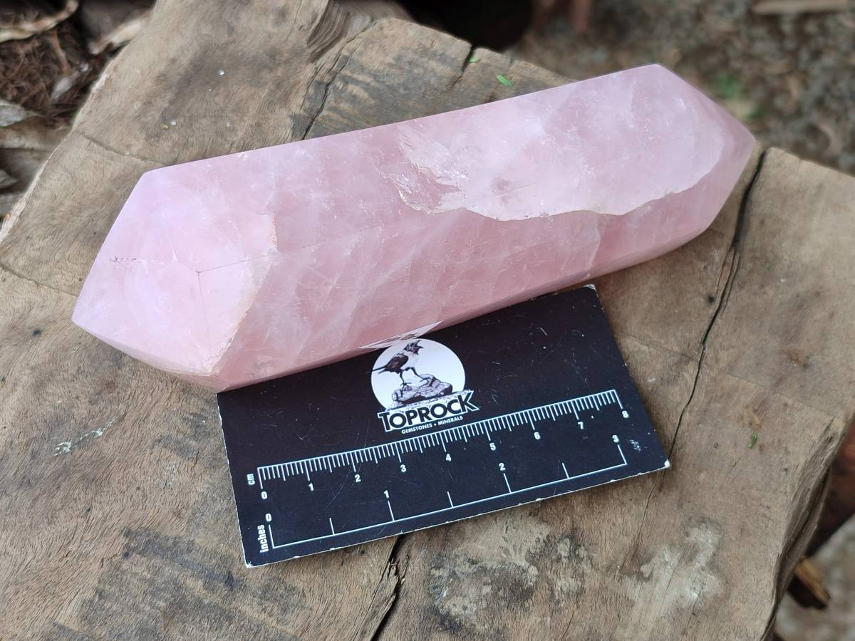 Polished Double Terminated Rose Quartz Crystals x 6 From Madagascar