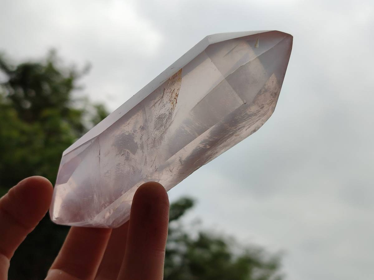 Polished Double Terminated Rose Quartz Crystals x 6 From Madagascar