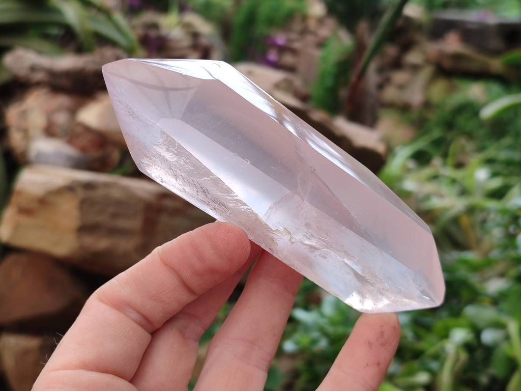 Polished Double Terminated Rose Quartz Crystals x 6 From Madagascar - Toprock Gemstones and Minerals 