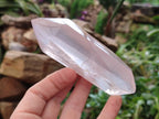 Polished Double Terminated Rose Quartz Crystals x 6 From Madagascar - Toprock Gemstones and Minerals 