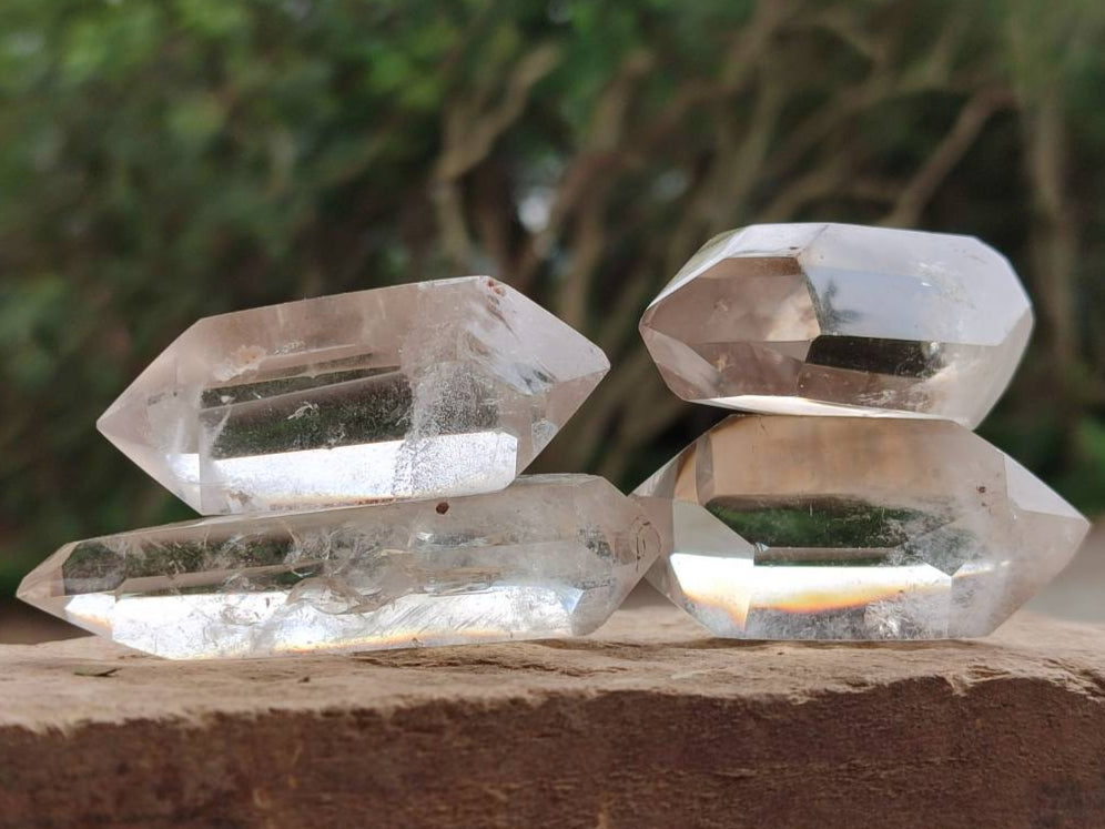 Polished Double Terminated Smokey Quartz Crystals x 20 From Madagascar