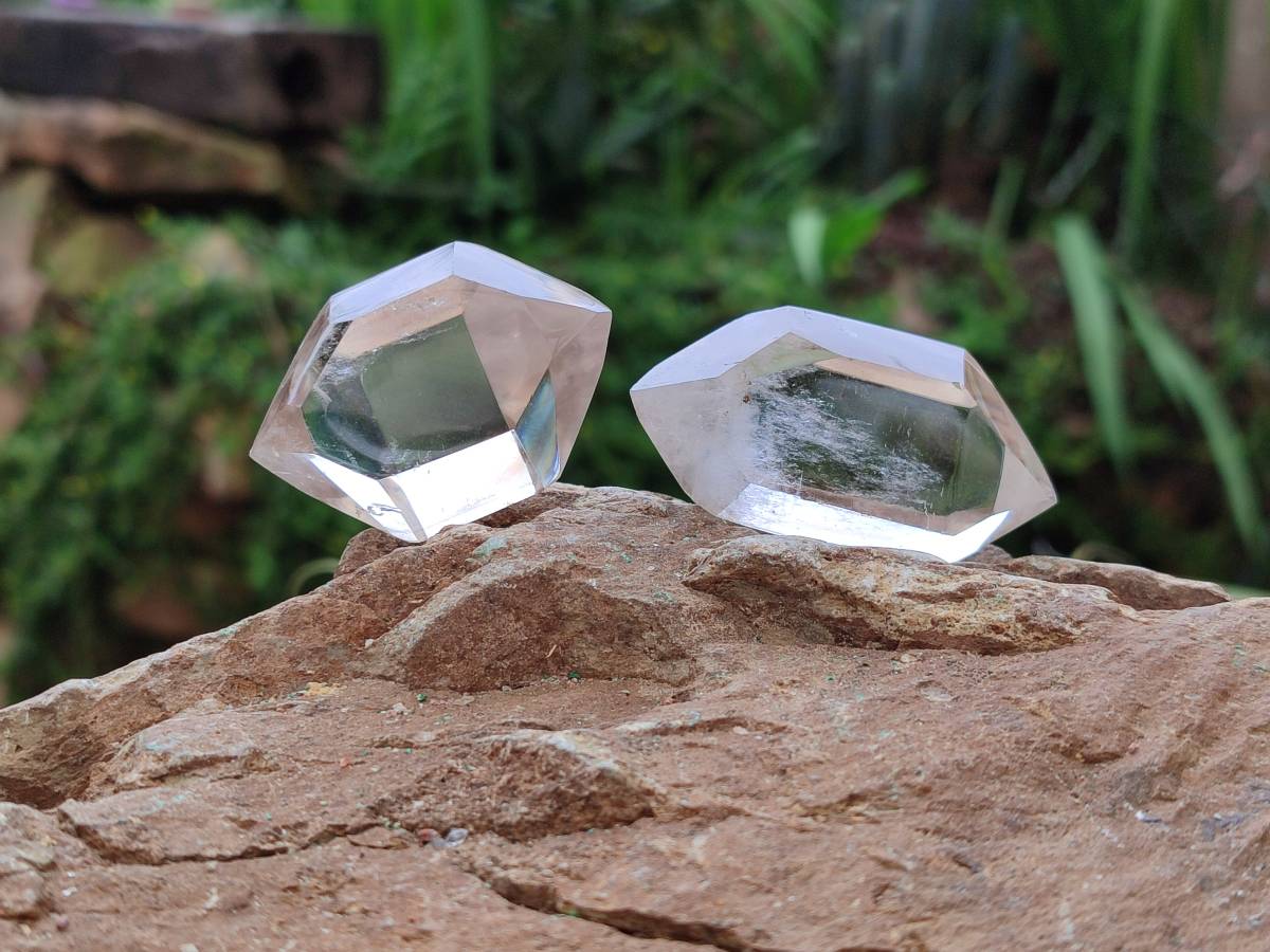 Polished Double Terminated Smokey Quartz Crystals x 20 From Madagascar