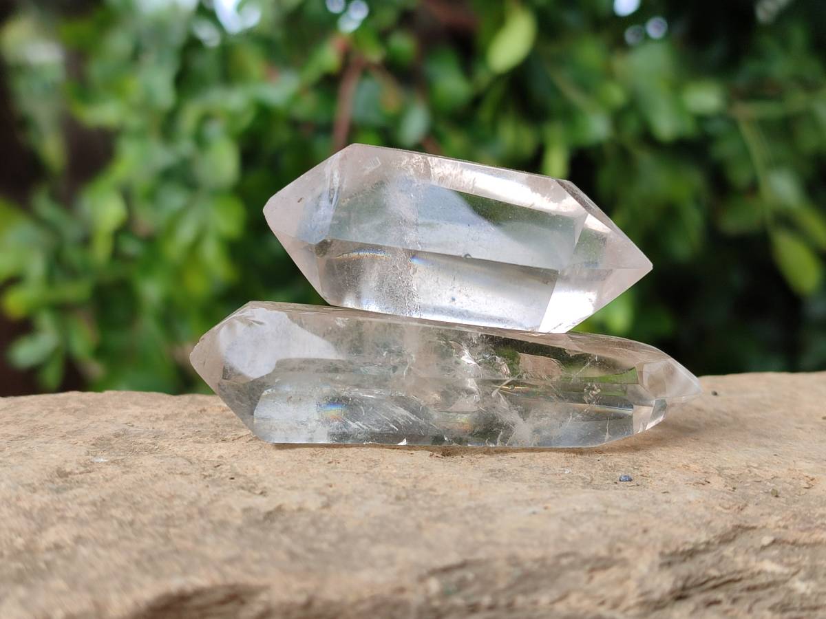 Polished Double Terminated Smokey Quartz Crystals x 20 From Madagascar