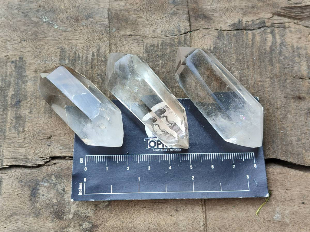 Polished Double Terminated Smokey Quartz Crystals x 20 From Madagascar