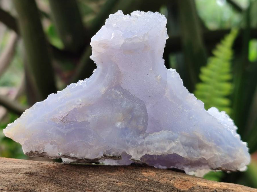 Natural Etched Blue Chalcedony Geodes x 6 From Nsanje, Malawi
