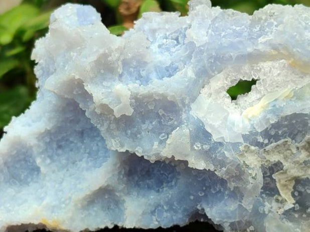 Natural Etched Blue Chalcedony Geodes x 6 From Nsanje, Malawi
