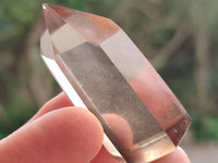 Polished Smokey Window Quartz Crystals x 12 From Madagascar