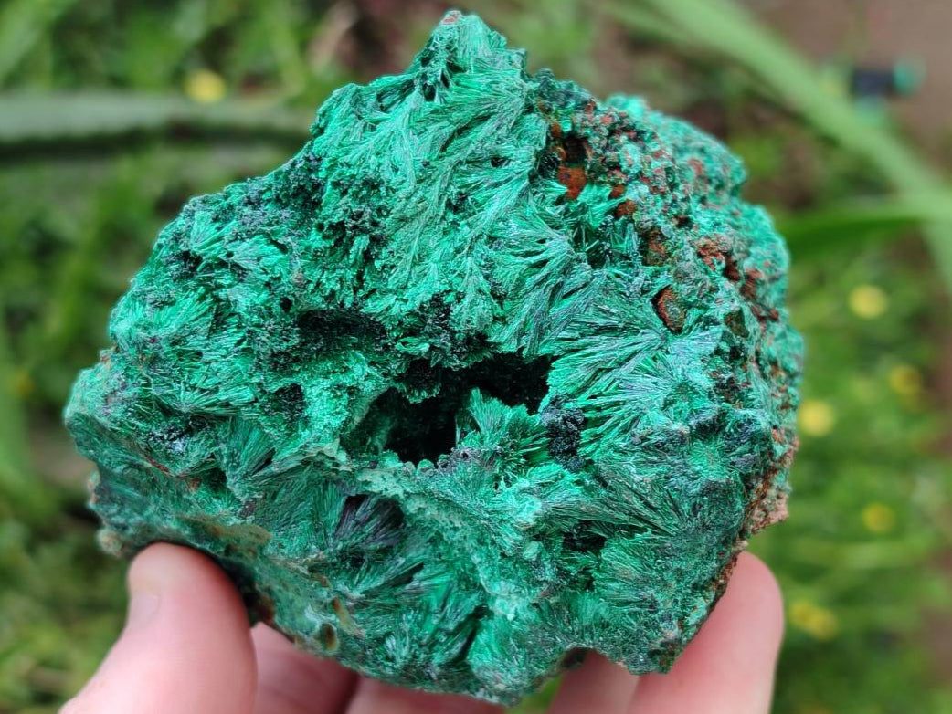 Natural Silky Malachite Specimens x 3 From Kasompe, Congo