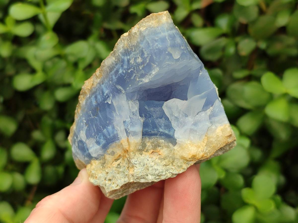 Natural Blue Lace Agate Geode Specimens x 12 From Nsanje, Malawi