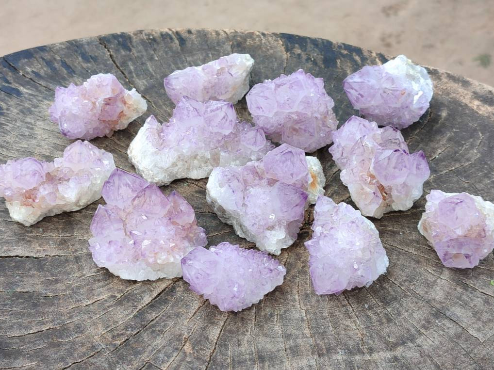 Natural Sunburst Amethyst Spirit Clusters x 12 From Boekenhouthoek, South Africa