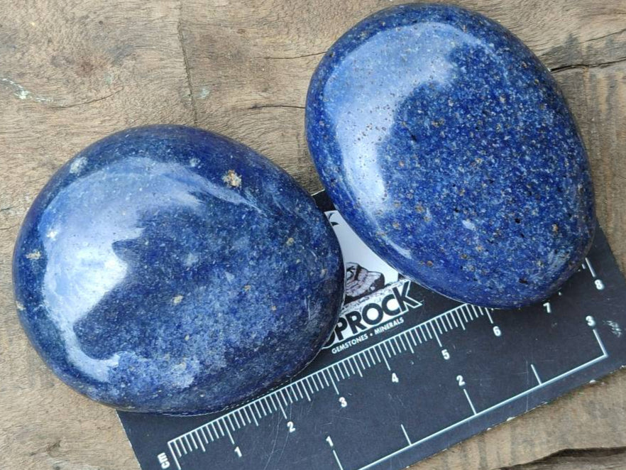 Polished Lazulite Palm Stones x 12 From Madagascar - Toprock Gemstones and Minerals 