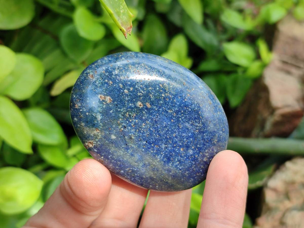 Polished Lazulite Palm Stones x 12 From Madagascar - Toprock Gemstones and Minerals 