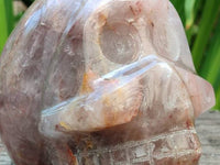 Hand Made Red Hematoid Quartz Skull x 1 From Ambatondrazaka, Madagascar