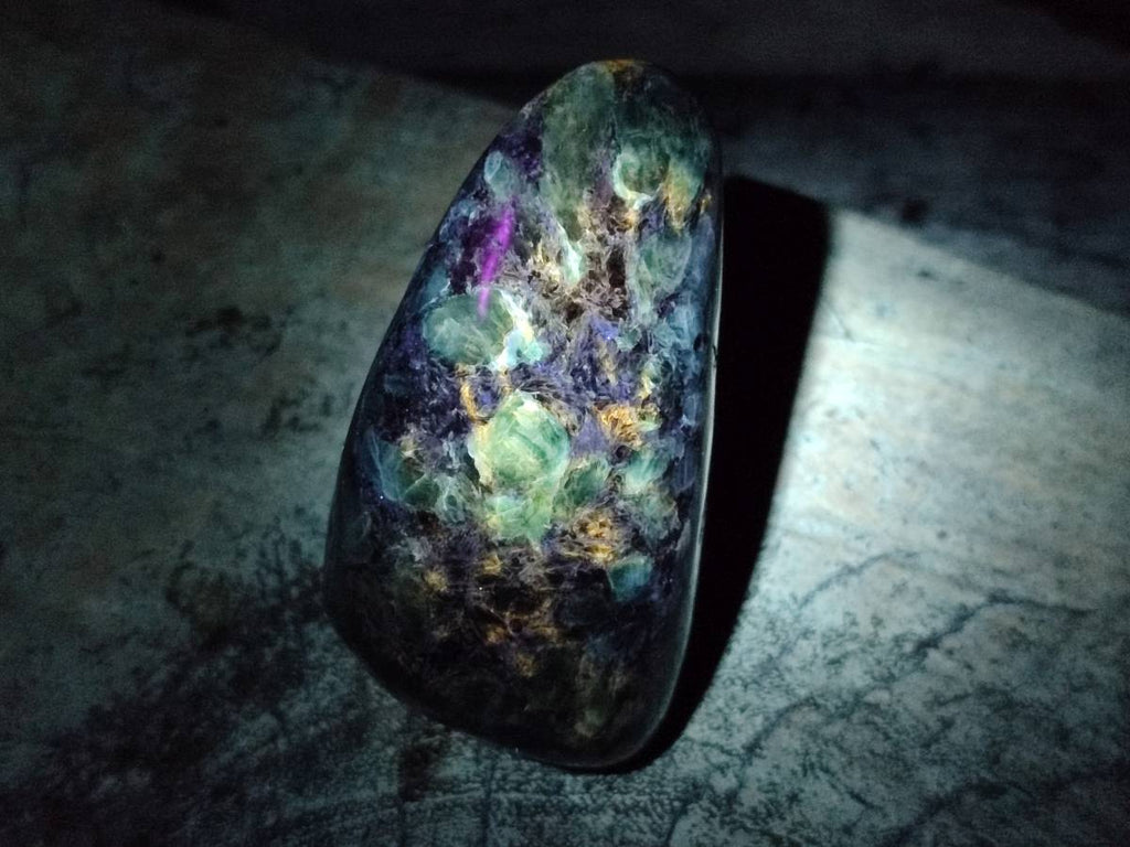 Polished Emerald Mica 'Mutokolite' Standing Free Forms x 4 From Mutoko, Zimbabwe