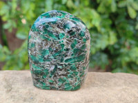Polished Emerald Mica 'Mutokolite' Standing Free Forms x 4 From Mutoko, Zimbabwe