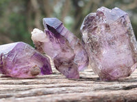 Natural Window Amethyst Crystals x 12 From Chiredzi, Zimbabwe