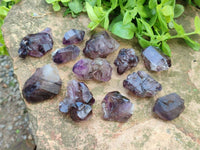 Natural Window Amethyst Crystals x 12 From Chiredzi, Zimbabwe