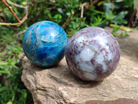 Polished Mixed Selected Multi Mineral Spheres x 6 From Madagascar