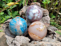 Polished Mixed Selected Multi Mineral Spheres x 6 From Madagascar