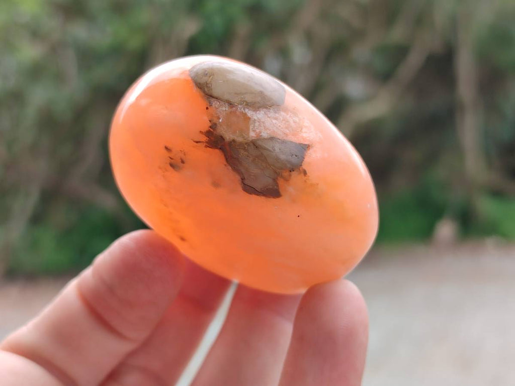 Polished Orange Twist Calcite Galets x 20 From Maevantanana, Madagascar - Toprock Gemstones and Minerals 